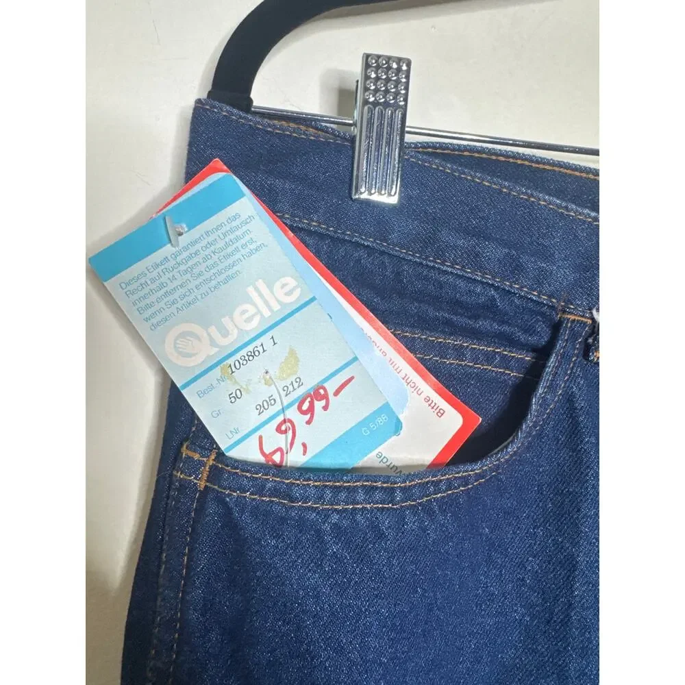 Vtg 1988 Quelle German Carpenter Jeans Deadstock 34x32 Crease Workwear Utility